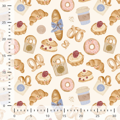 Premium 100% puuvillakangas – beige Pariisissa