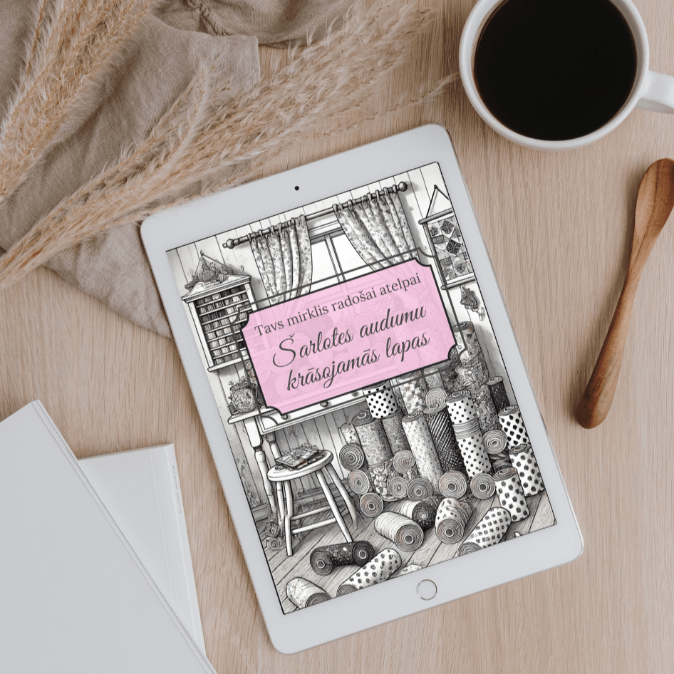 Les feuilles à colorier en tissu de Charlotte – un moment de pause créative