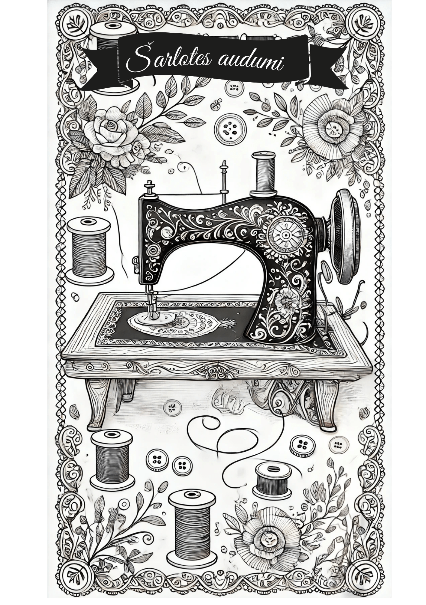 Feuilles de coloriage en tissu de Charlotte – ton moment de détente créative