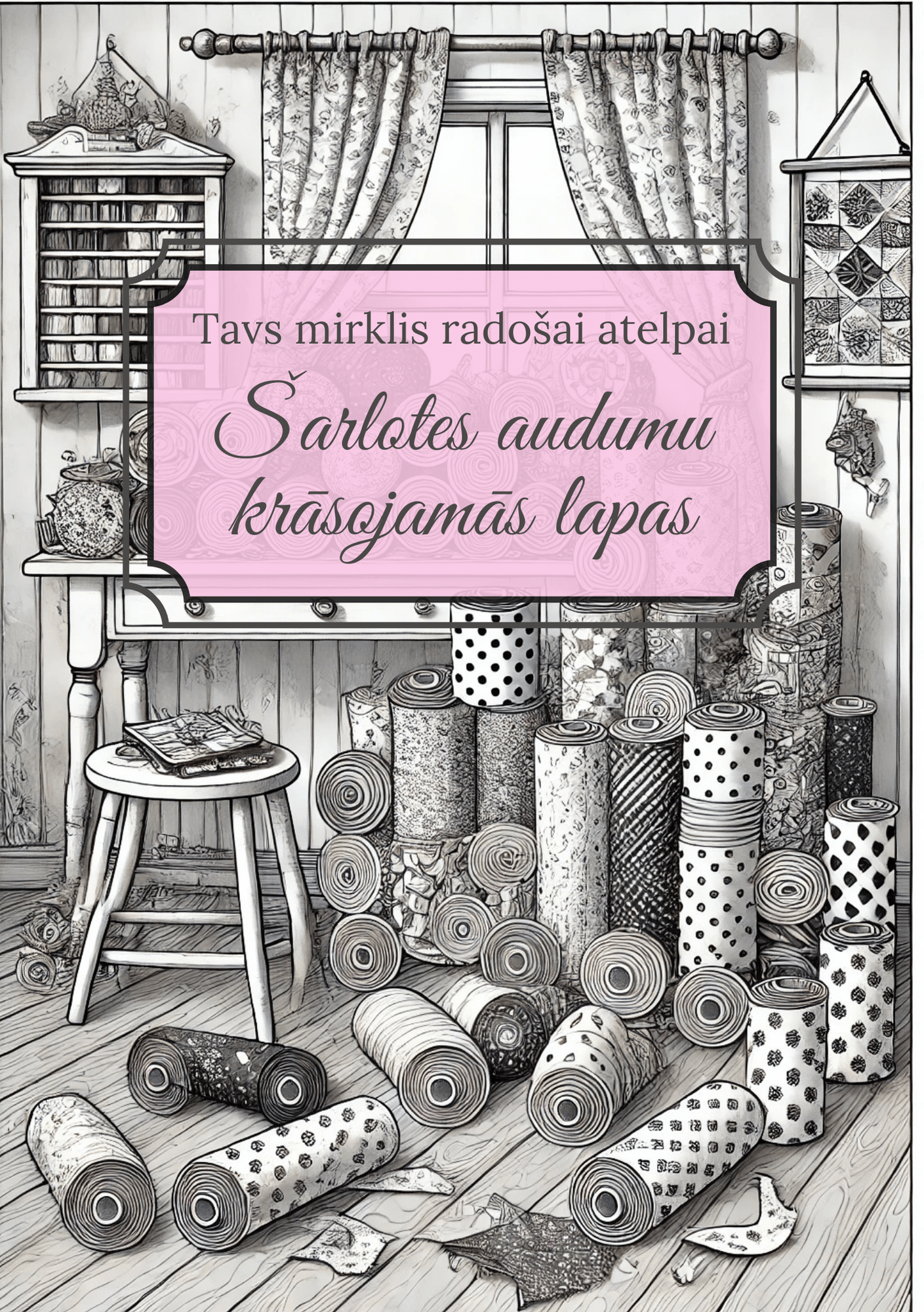 Les feuilles à colorier en tissu de Charlotte – ton moment de détente créative