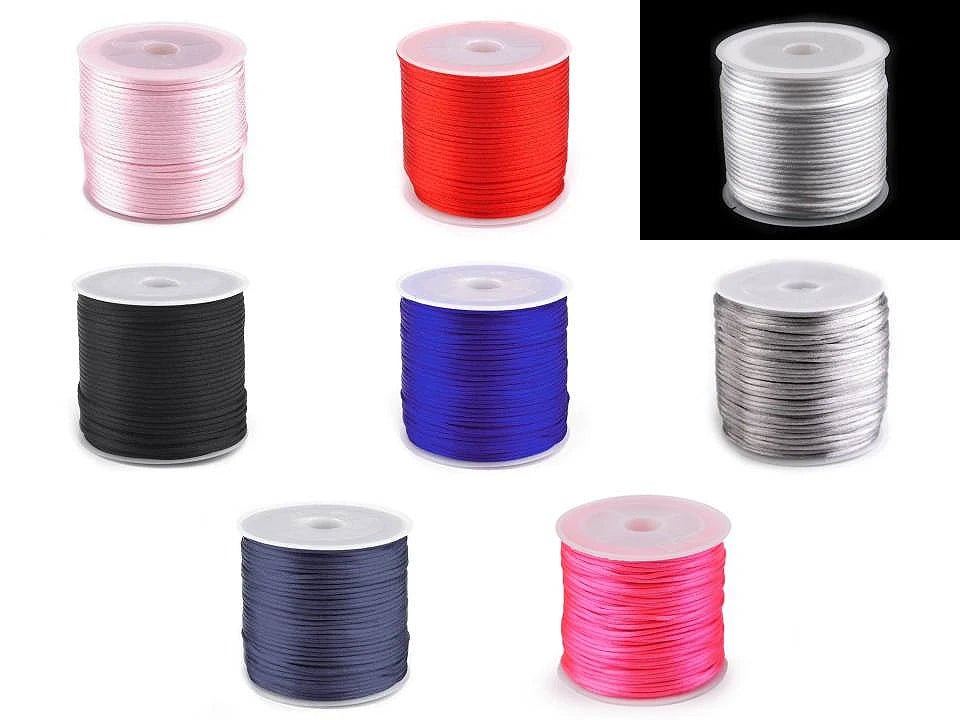 Image avec cordon satin Ø1 mm (rouleau de 30 m)|en plusieurs teintes – disponible chez Šarlotes audumi
