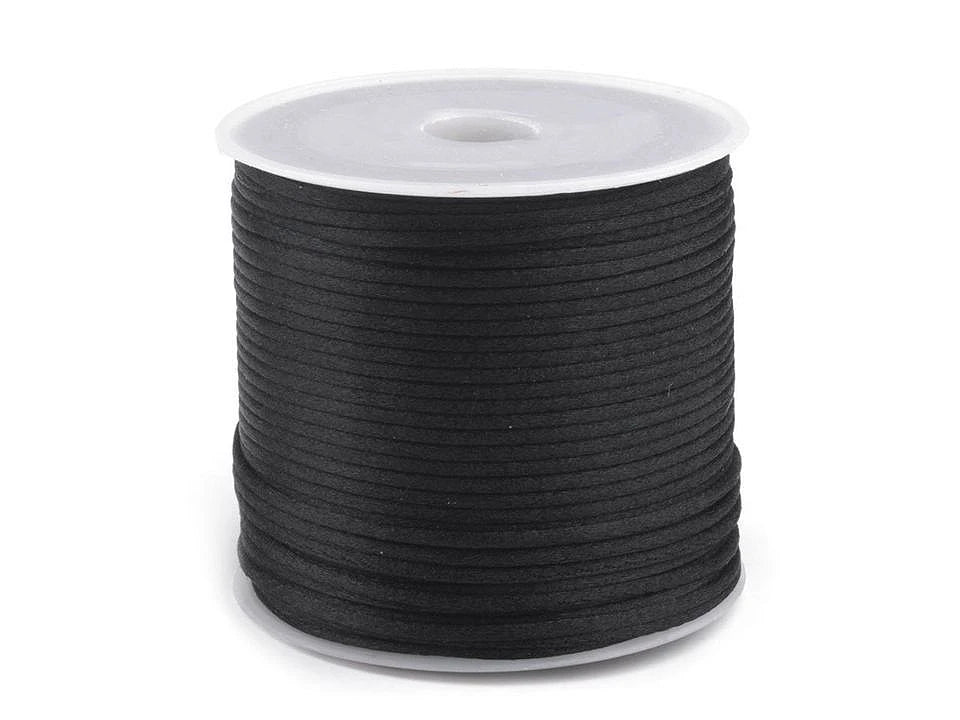 Image avec cordon satiné Ø1 mm (rouleau de 30 m) | de différentes teintes – disponible chez Šarlotes audumi