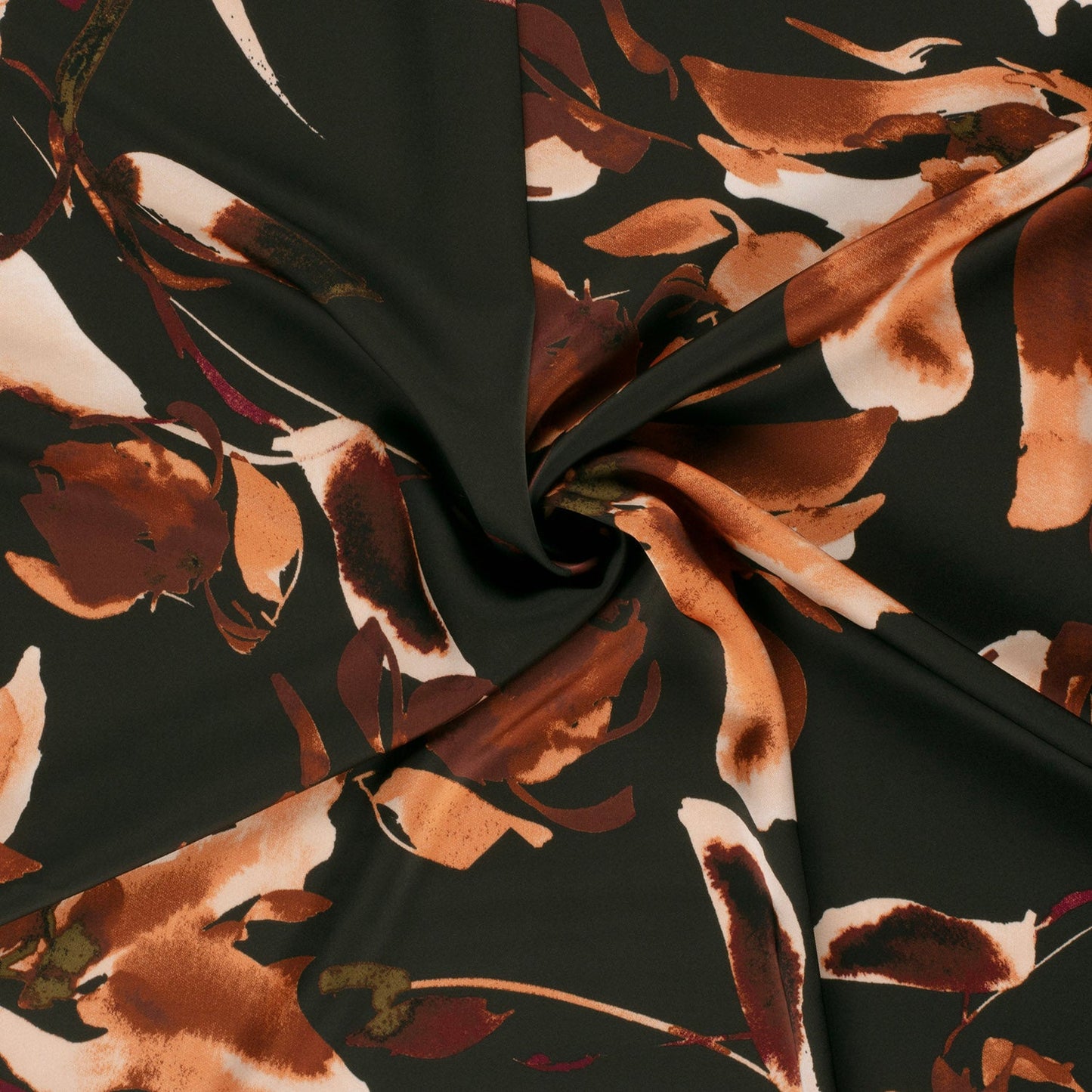 Image de satin - fleurs abstraites 185 g/m² – disponible chez Šarlotes audumi