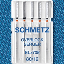 Image of SCHMETZ Overlock and Coverlock universal needles ELx705 - No. 80 (5 pcs.) – available at Šarlotes audumi