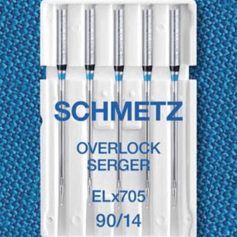 Image with SCHMETZ Overlock and Coverlock universal needles ELx705 - No. 90 (5 pcs.) – available at Šarlotes audumi