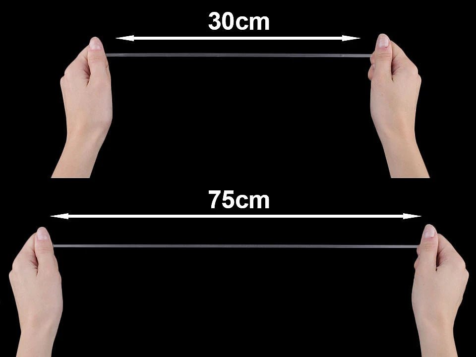 Transparent silicone elastic band 4 mm - 20 m pack