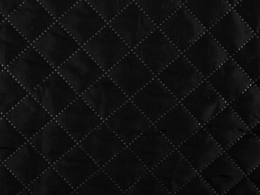 Image of insulated quilted lining - black 105 g/m² – available at Šarlotes audumi