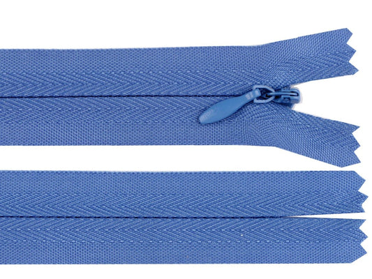 Hidden zipper - denim blue