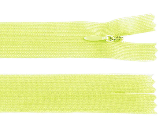 Hidden zipper-bright yellow