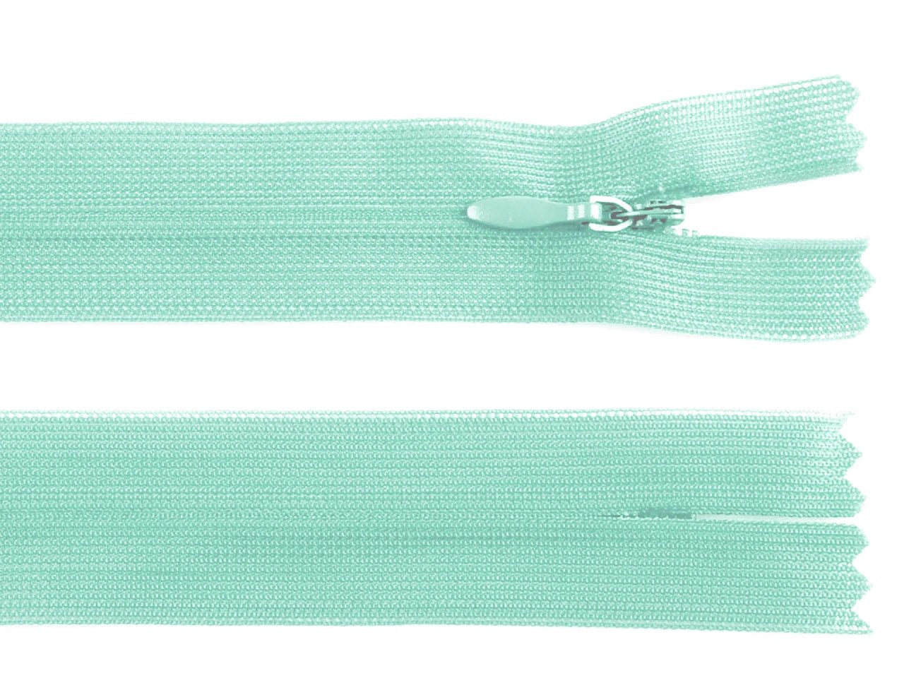 Fermeture éclair invisible menthe