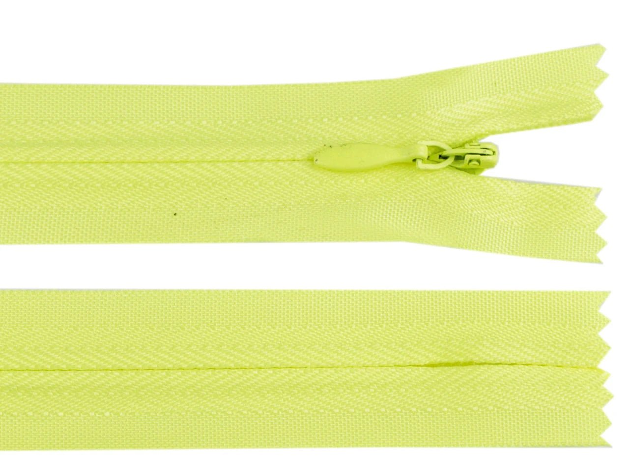 hidden zipper - neon yellow