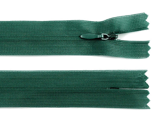 Hidden zipper - dark green
