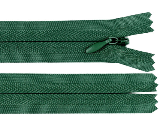 Hidden zipper - grass green