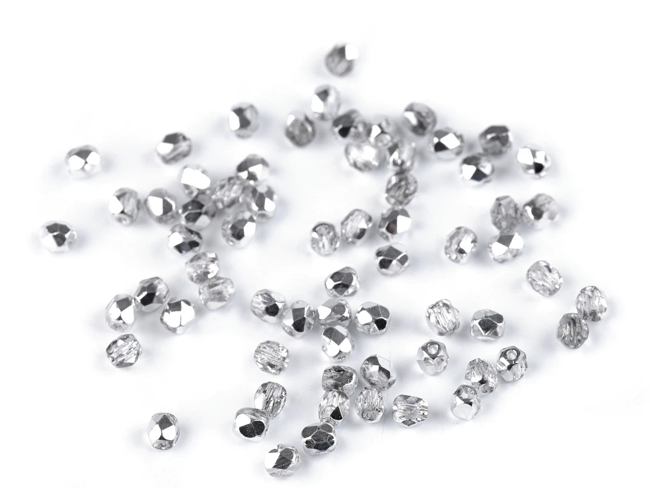 Perles en verre tchèque polies 3 mm - couleurs assorties 5 g