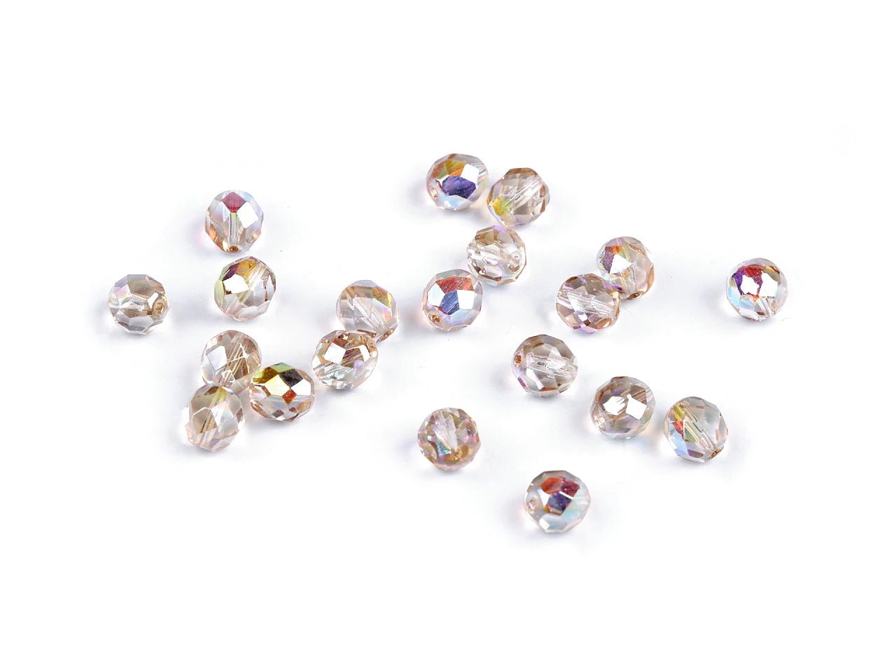 Perles en verre tchèque facettées 8 mm - couleurs variées 20 g