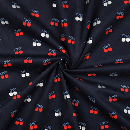 Image of Fine Cotton Velvet - Cherries – available online at Charlotte's Fabrics
