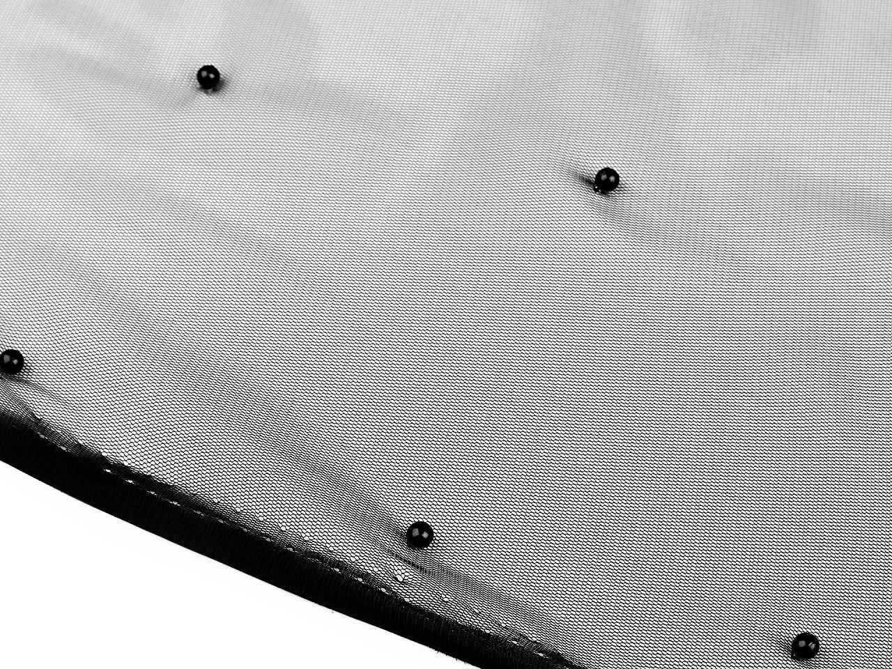 Image de tulle fin avec perles 36 g/m² - noir – disponible chez Šarlotes audumi