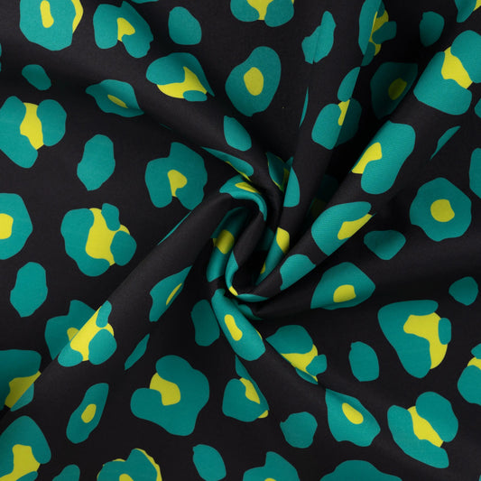 Attēls ar Softshell audums - zaļais leopards 310 g/m² – pieejams Šarlotes audumi