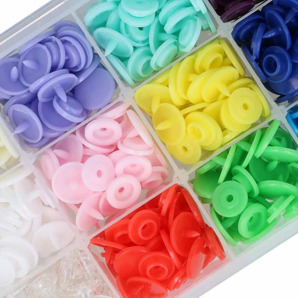 Kit de boutons-pression Ø12.4 mm, 15 couleurs