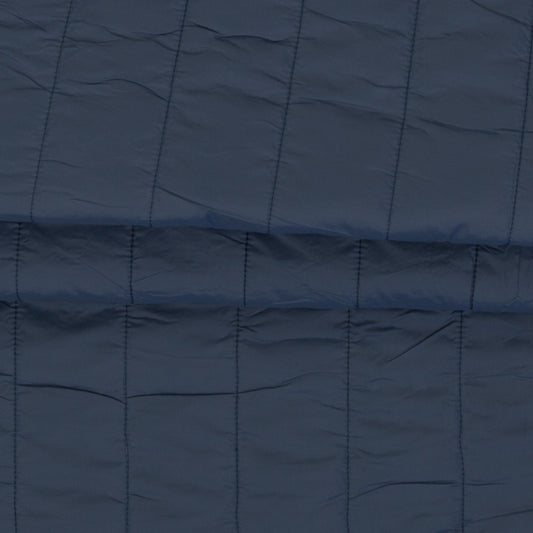Image of quilted fabric with fleece lining - blue – available online at Šarlotes audumi