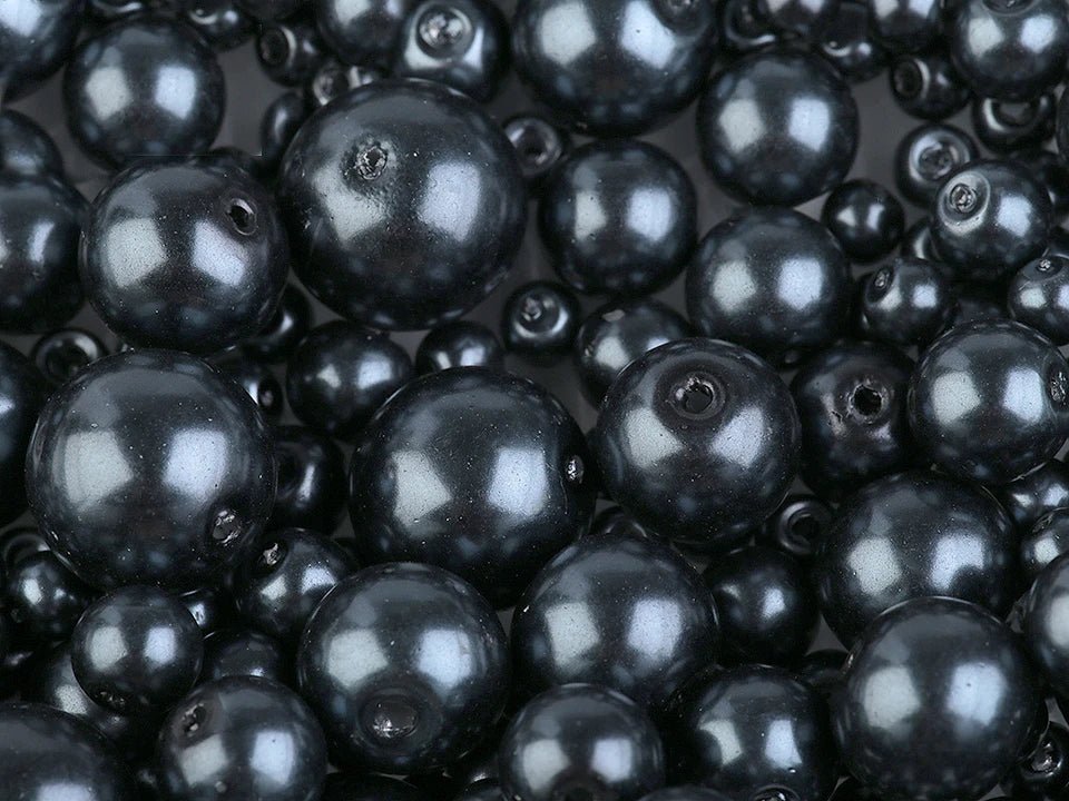 Stikla pērlītes, Ø4–12 mm, dažādi izmēri, 50 g - dažādu krāsu varianti
