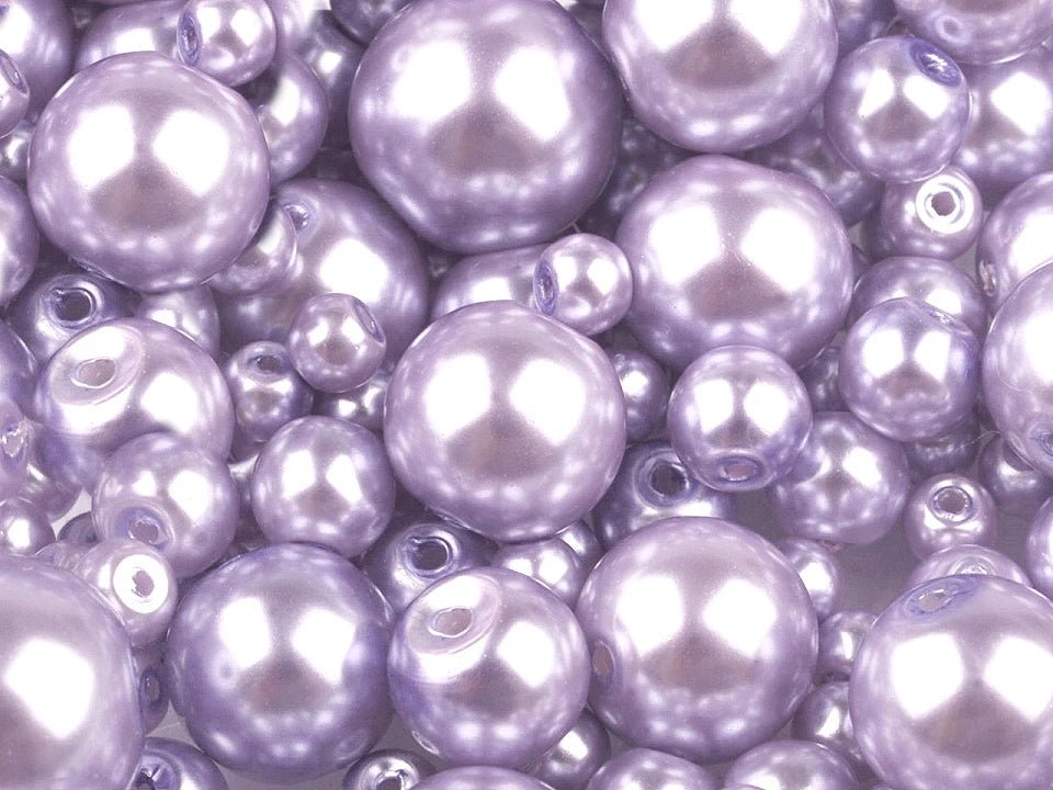 Stikla pērlītes, Ø4–12 mm, dažādi izmēri, 50 g - dažādu krāsu varianti