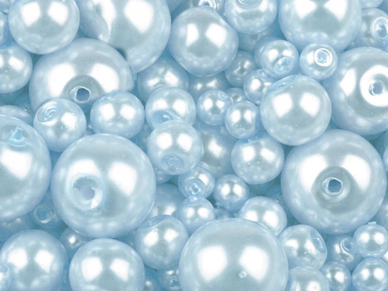 Stikla pērlītes, Ø4–12 mm, dažādi izmēri, 50 g - dažādu krāsu varianti