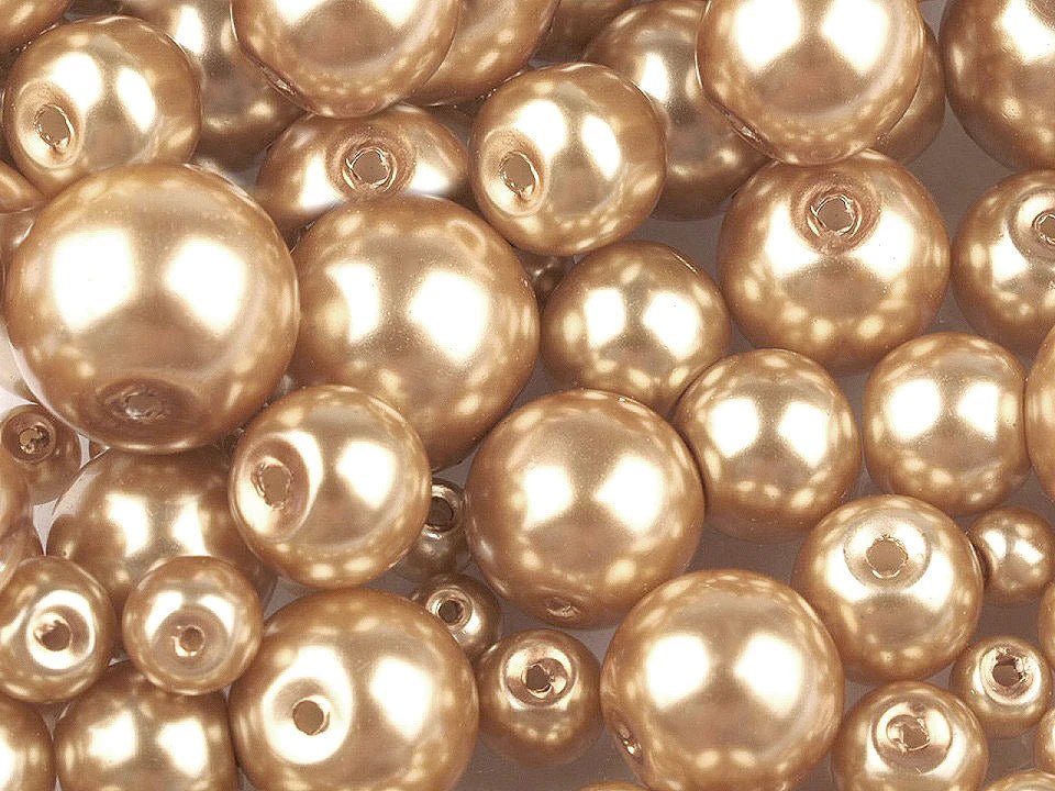 Stikla pērlītes, Ø4–12 mm, dažādi izmēri, 50 g - dažādu krāsu varianti