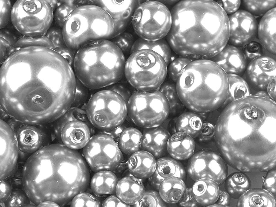 Glass beads, Ø4–12 mm, various sizes, 50 g - assorted colors