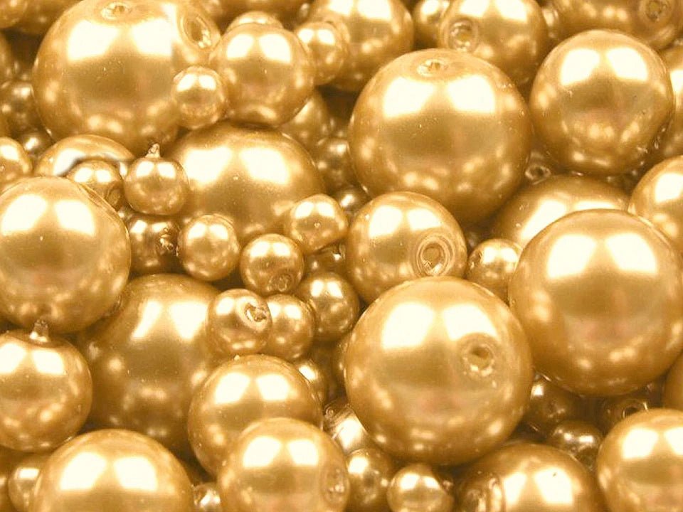 Stikla pērlītes, Ø4–12 mm, dažādi izmēri, 50 g - dažādu krāsu varianti