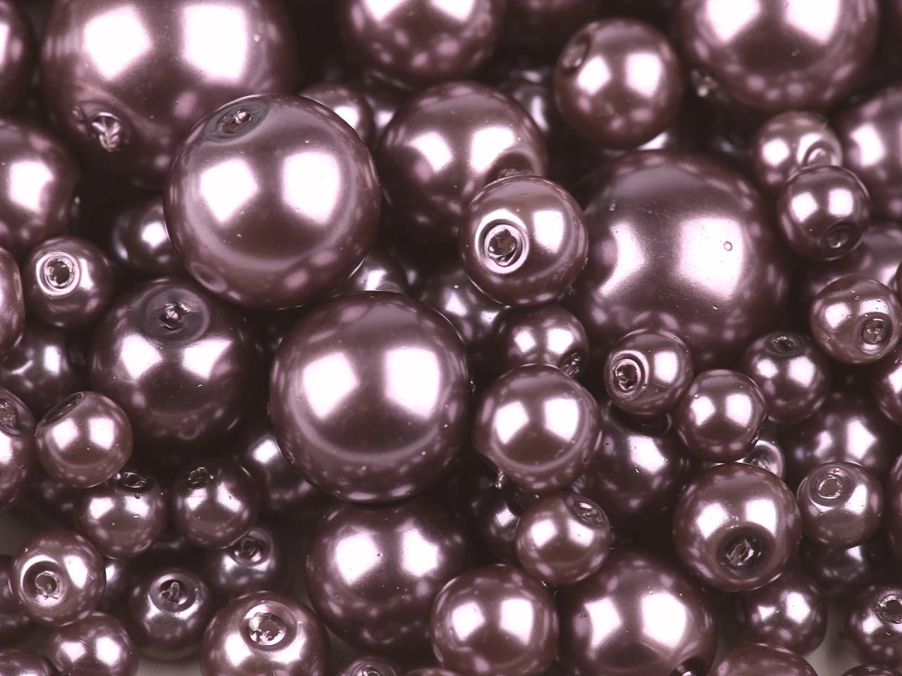 Stikla pērlītes, Ø4–12 mm, dažādi izmēri, 50 g - dažādu krāsu varianti
