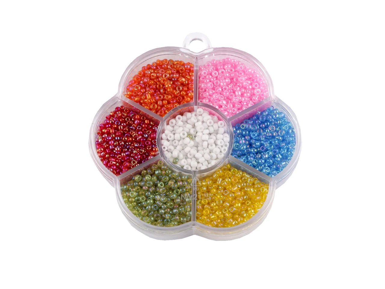 Glass seed bead set for jewelry making in a box – available at Šarlotes audumi