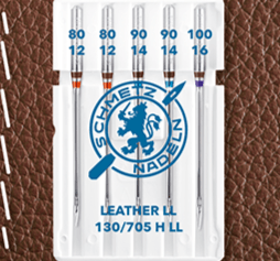 Aiguilles pour machine à coudre pour cuir SCHMETZ LEATHER - N°80/90/100 (5 pcs)