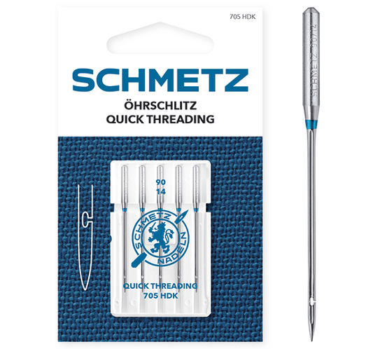 alt
Aiguilles pour machine à coudre à enfilage rapide SCHMETZ QUICK THREADING - N°90 (5 pcs)