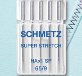Aiguilles pour machine à coudre pour tricot très extensible SCHMETZ SUPER STRETCH - n°65 (5 pièces)