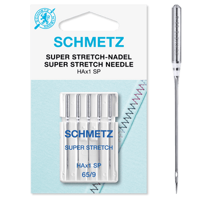 Aiguilles pour machine à coudre pour maille très extensible SCHMETZ SUPER STRETCH - n°65 (5 pcs)