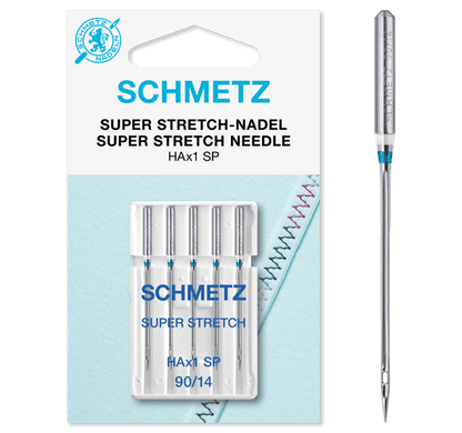 Aiguilles pour machine à coudre pour tricot très extensible SCHMETZ SUPER STRETCH - N°90 (5 pièces)