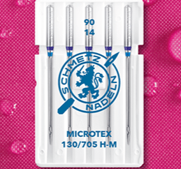 Aiguilles pour machine à coudre pour tissus fins SCHMETZ MICROTEX - n°90 (5 pcs)