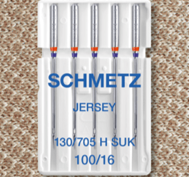 Aiguilles pour machine à coudre SCHMETZ JERSEY - n°100 (5 pièces)