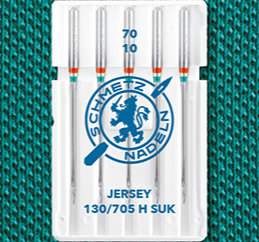 Aiguilles pour machine à coudre pour jersey SCHMETZ JERSEY - N°70 (5 p.)