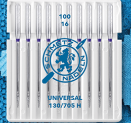 Aiguilles universelles pour machine à coudre SCHMETZ UNIVERSAL - N°100 (10 pièces)