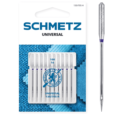 Aiguilles universelles pour machine à coudre SCHMETZ UNIVERSAL - N°100 (10 pièces)