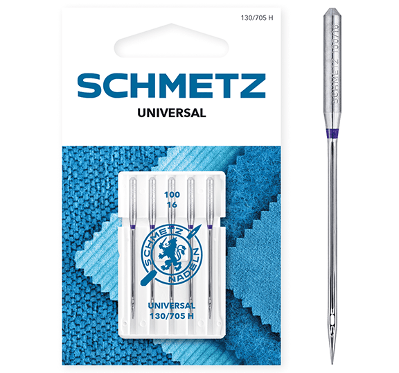 Aiguilles universelles pour machine à coudre SCHMETZ UNIVERSAL - n°100 (5 pièces)