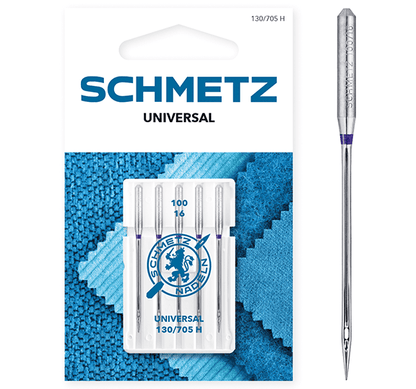 Aiguilles universelles pour machine à coudre SCHMETZ UNIVERSAL - n°100 (5 pièces)