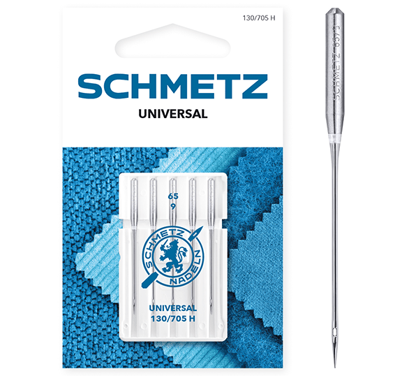 Aiguilles universelles pour machine à coudre SCHMETZ UNIVERSAL - N°65 (5 pièces)