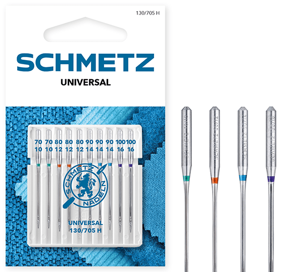 Aiguilles universelles pour machine à coudre SCHMETZ UNIVERSAL - N°/70/80/90/100 (10 pcs.)