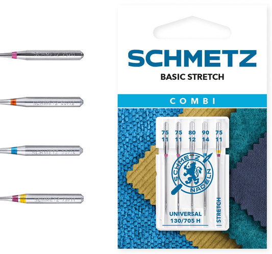 SCHMETZ COMBI 5 UNIVERSAL/STRETCH sewing machine needle set (5 pcs.)