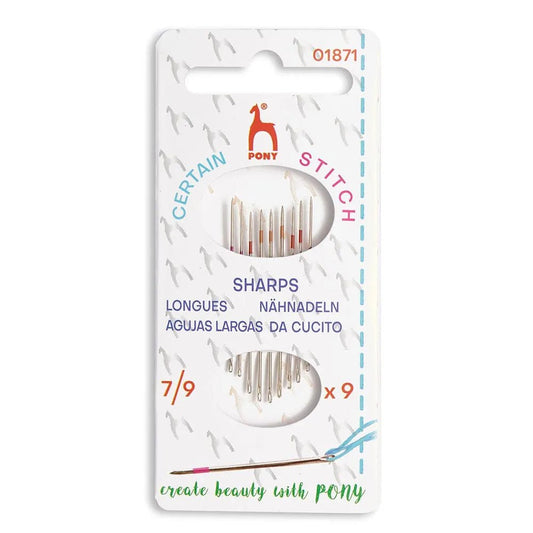 alt
Image with Sharps sewing needles No. 7–8–9 (9 pcs.) Pony – available at Šarlotes audumi