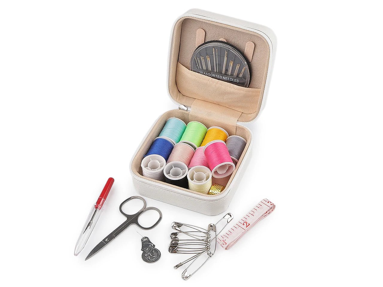 Image of sewing kit in a box|various shades – available at Charlotte's Fabrics