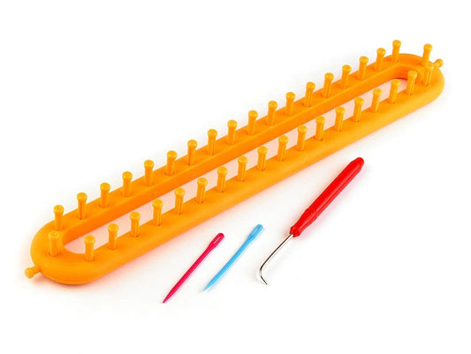 Attēls ar Tapošanas (Knitting Loom) rāmja komplekts šallēmun cepurēm – 5.2x36 cm – pieejams Šarlotes audumi